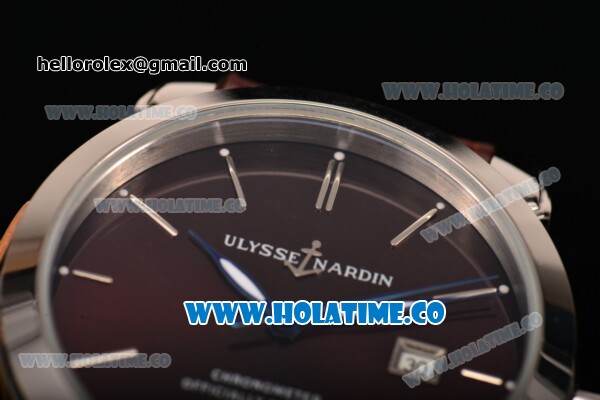 Ulysse Nardin Classico Automatic Steel Case with Stick Markers and Brown Dial - Click Image to Close